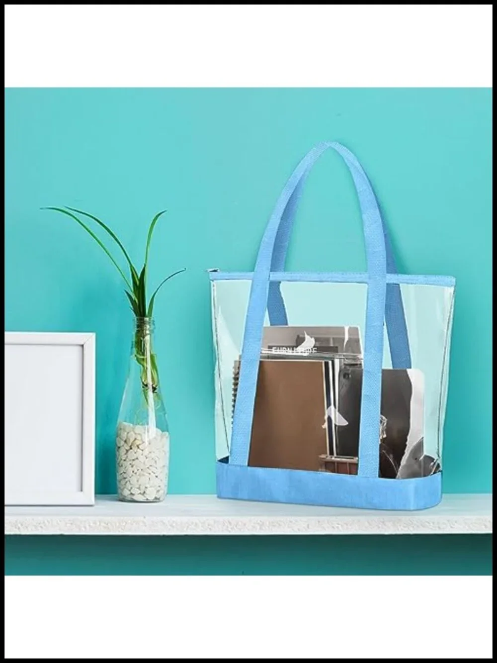 Clear Tote Bags Security Approved See Through PVC Shoulder Handbag for Sport